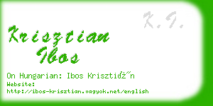 krisztian ibos business card